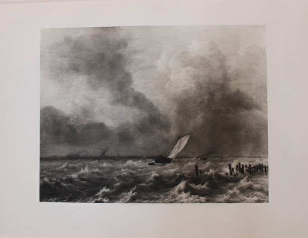 Jacob van Ruisdael - A Fresh Breeze 1903: This large photogravure is from Great Masters 1400-1800, the finest works of the most famous painters during this period.Published by Wm. Heinemann, London 1903.Size: 15in x 20in (38cm x 50cm)