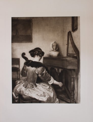 Gerard Terborch - A Duet 1903: This large photogravure is from Great Masters 1400-1800, the finest works of the most famous painters during this period.Published by Wm. Heinemann, London 1903.Size: 15in x 20in (38cm x 50cm)