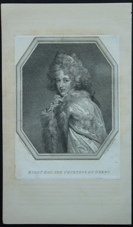 C Knight - Engraving of Countess of Derby 1809 (1 of 1)