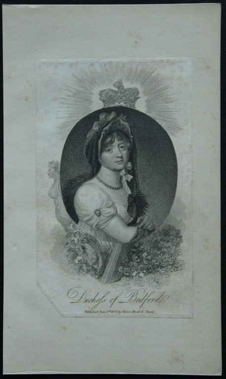 R Sands - Engraving of Duchess of Bedford (1 of 1)