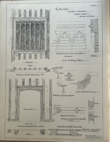 Architectural Drawing - Old Hall, Gainsboro, Lincs 1872 (1 of 1)