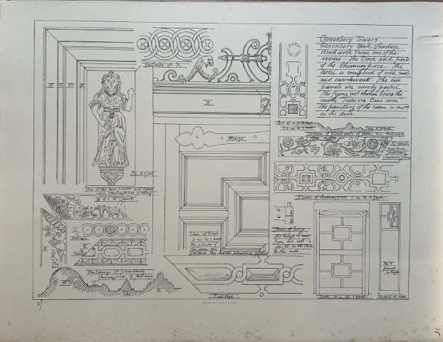 Architectural Drawing - Canonbury Towers, London 1869 (1 of 1)