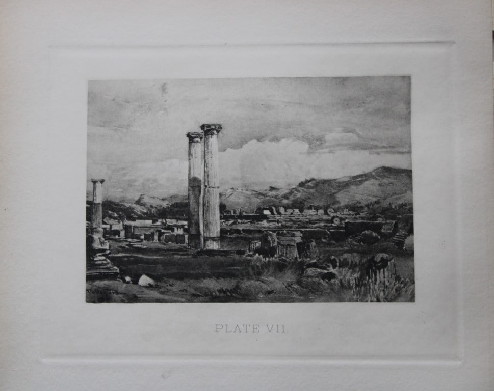 John Fulleylove 1897 - Etching of Palaestra at Olympia (1 of 2)