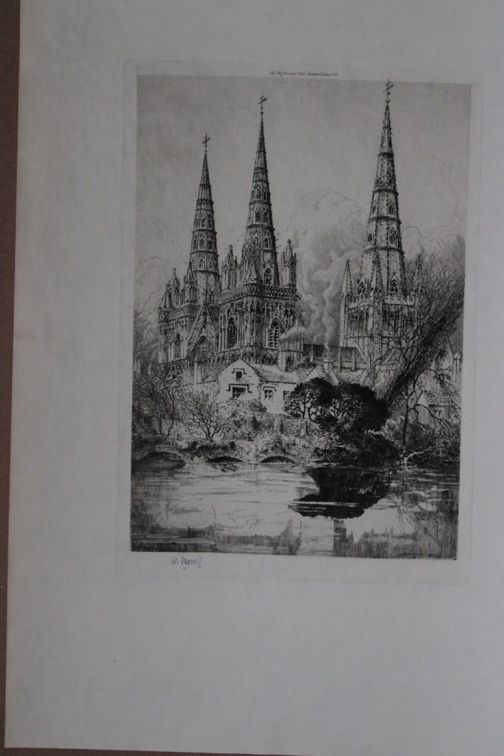 William Monk - Lichfield Cathedral 1908, signed by artist (1 of 1)
