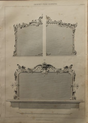 P Thomson - Chimney Piece Mirrors engraved by JH Le Keux 1853 (1 of 1)