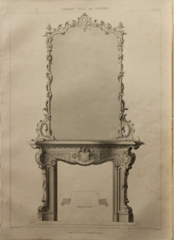 P Thomson - Chimney Piece Mirror engraved by JH Le Keux 1853 (1 of 1)