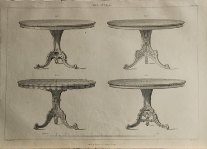 P Thomson - Loo Tables engraved by JH Le Keux 1853 (1 of 1)