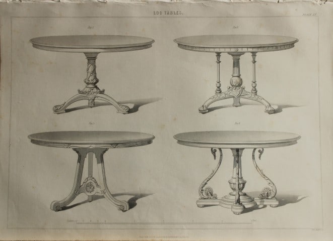 P Thomson - Loo Tables engraved by JH Le Keux 1853 (1 of 1)