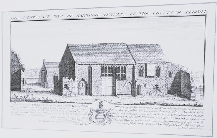 S & N Buck - North-East View of Harwood-Nunnery, Bedfordshire 1730 (1 of 1)