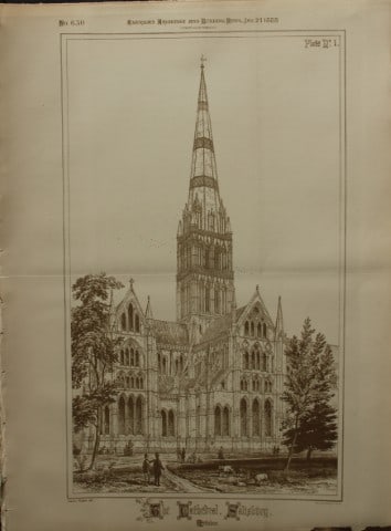 Charles Wickes - Salisbury Cathedral, Wiltshire 1888 (1 of 1)