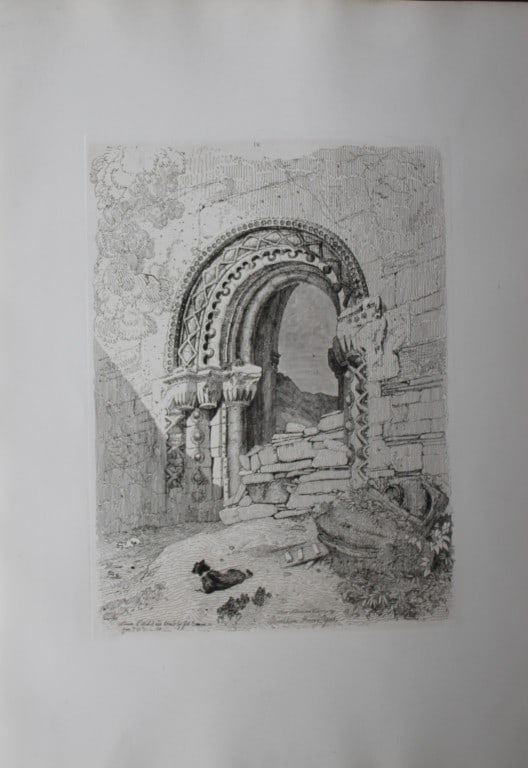 JS Cotman - Kirkham Priory, Yorkshire 1838: Specimens of Architectural Remains in the Counties of York, Cambridge, Suffolk, Lincoln, Essex and North Wales by John Sell Cotman. Published in London by HG Bohn in 1838A series of etchings illustrat