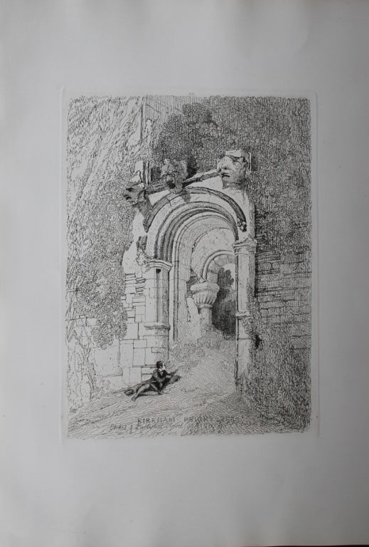 JS Cotman - Kirkham Priory, Yorkshire 1838: Specimens of Architectural Remains in the Counties of York, Cambridge, Suffolk, Lincoln, Essex and North Wales by John Sell Cotman. Published in London by HG Bohn in 1838A series of etchings illustrat