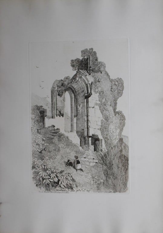 JS Cotman - Rivaulx Abbey windows, Yorkshire 1838: Specimens of Architectural Remains in the Counties of York, Cambridge, Suffolk, Lincoln, Essex and North Wales by John Sell Cotman. Published in London by HG Bohn in 1838A series of etchings illustrat