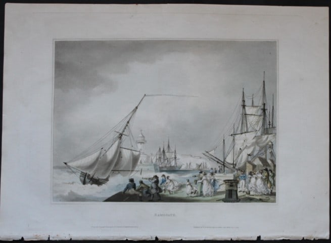 de Loutherbourg - Aquatint of Needles, Isle of Wight 1805 (1 of 2)