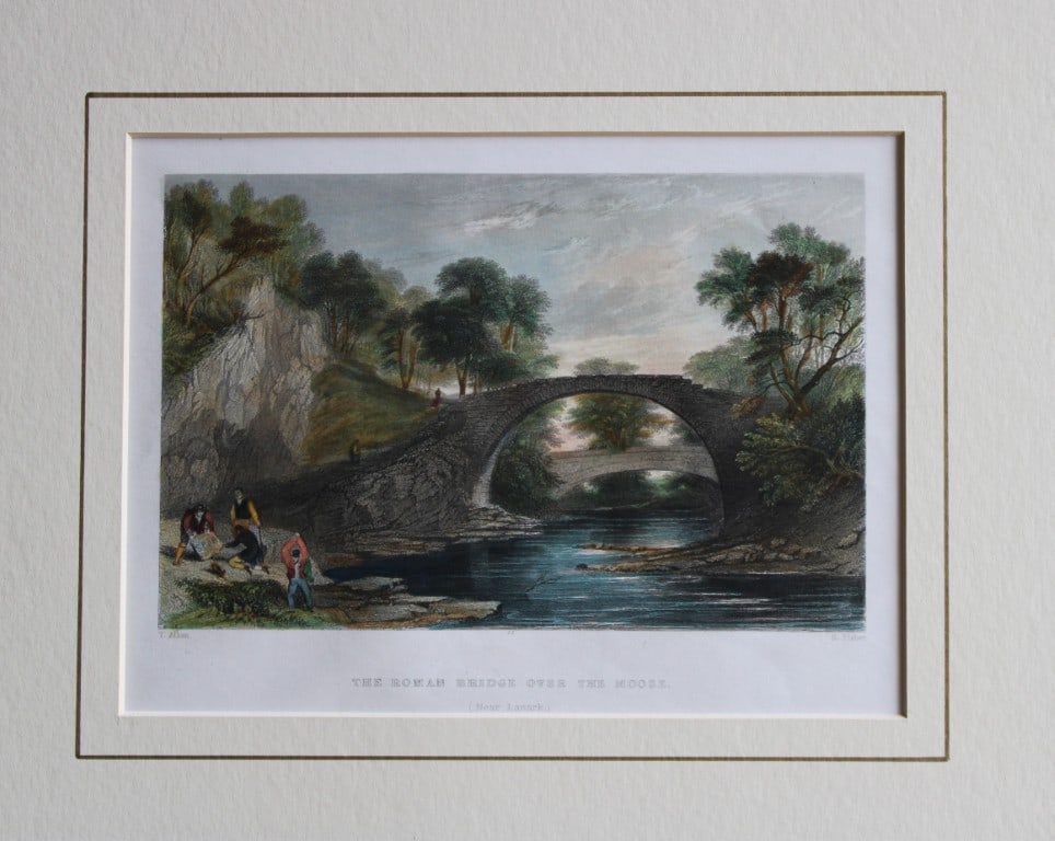 Thomas Allom - Roman Bridge over the Moose engraved by S Fisher 1837 (1 of 1)