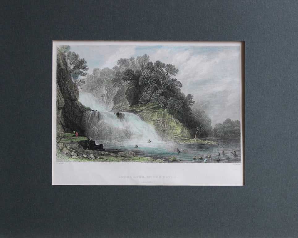 Thomas Allom - Corra Lynn on the Clyde engraved by JB Allan 1837 (1 of 1)