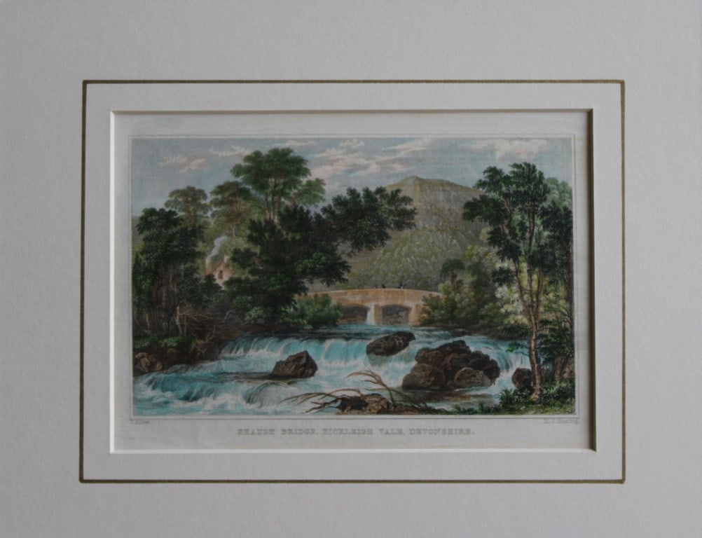 Thomas Allom - Shaugh Bridge, Devon engraved by MJ Starling 1829 (1 of 1)