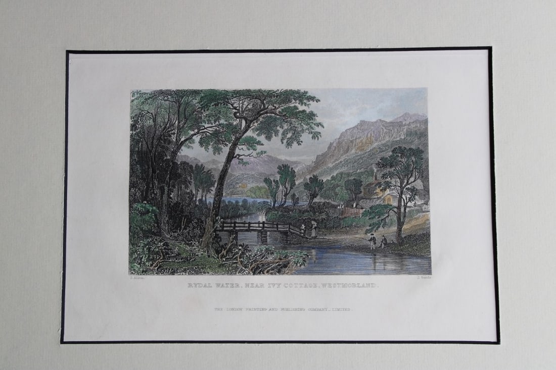 Thomas Allom - Rydal Water, Westmorland engraved by J Sands 1834 (1 of 1)
