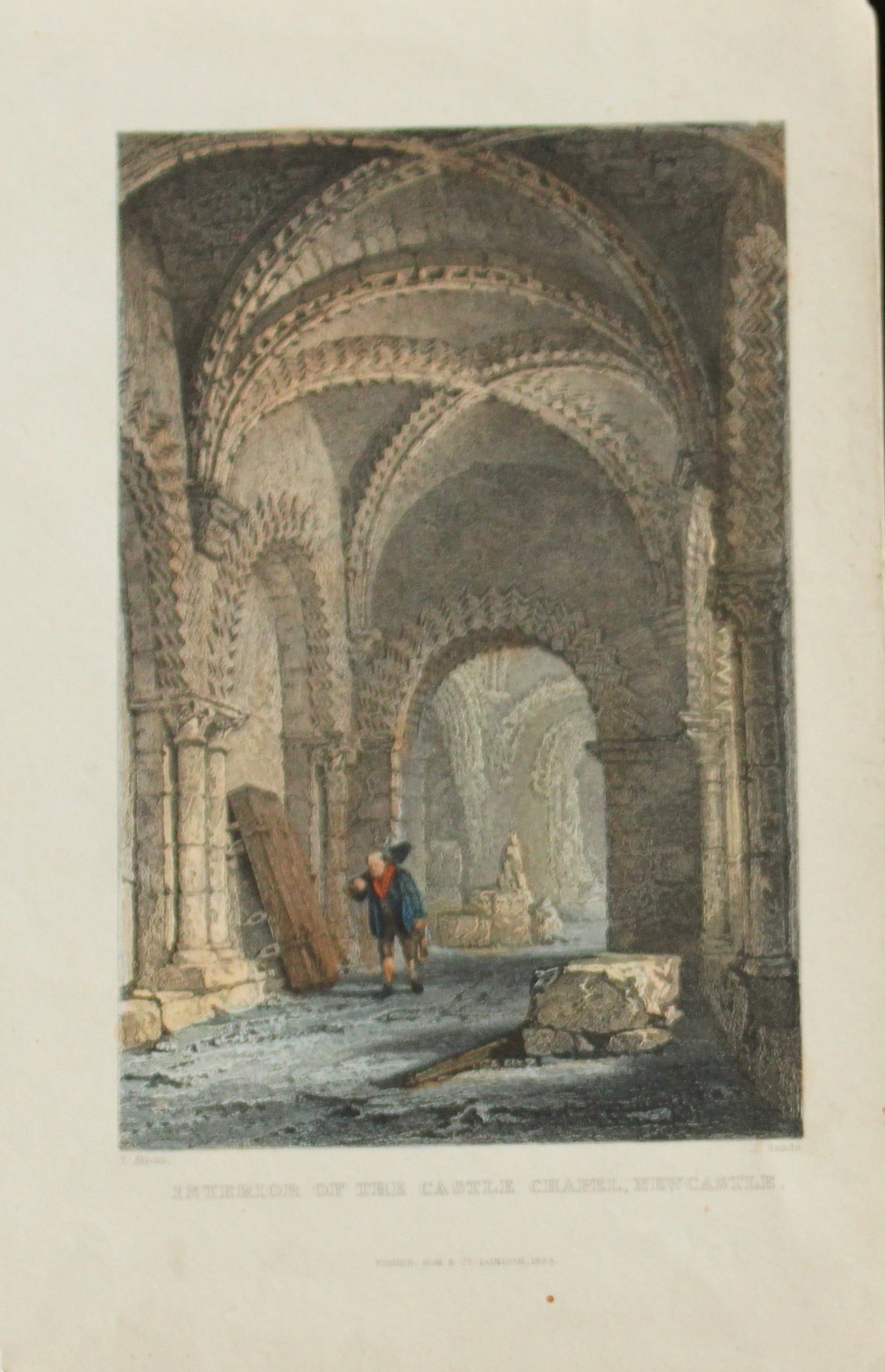 Thomas Allom - Castle Chapel, Newcastle engraved by J Sands 1834 (1 of 1)