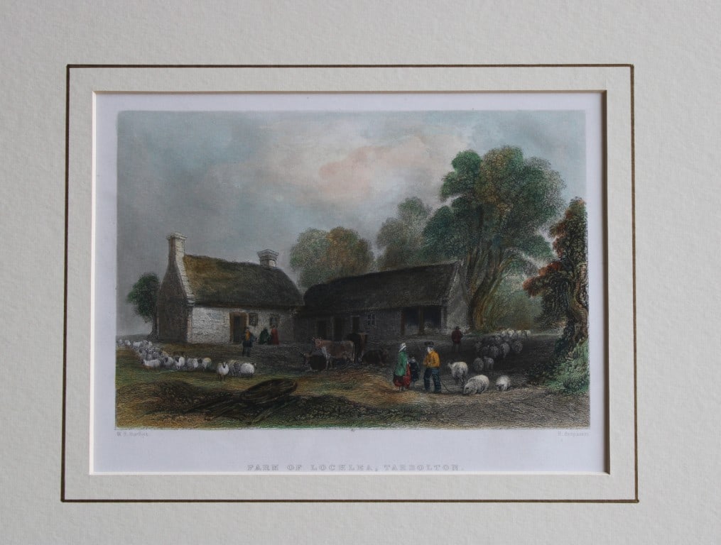 WH Bartlett - Farm of Lochlea, Tarbolton engraved by E Benjamin 1837 (1 of 1)