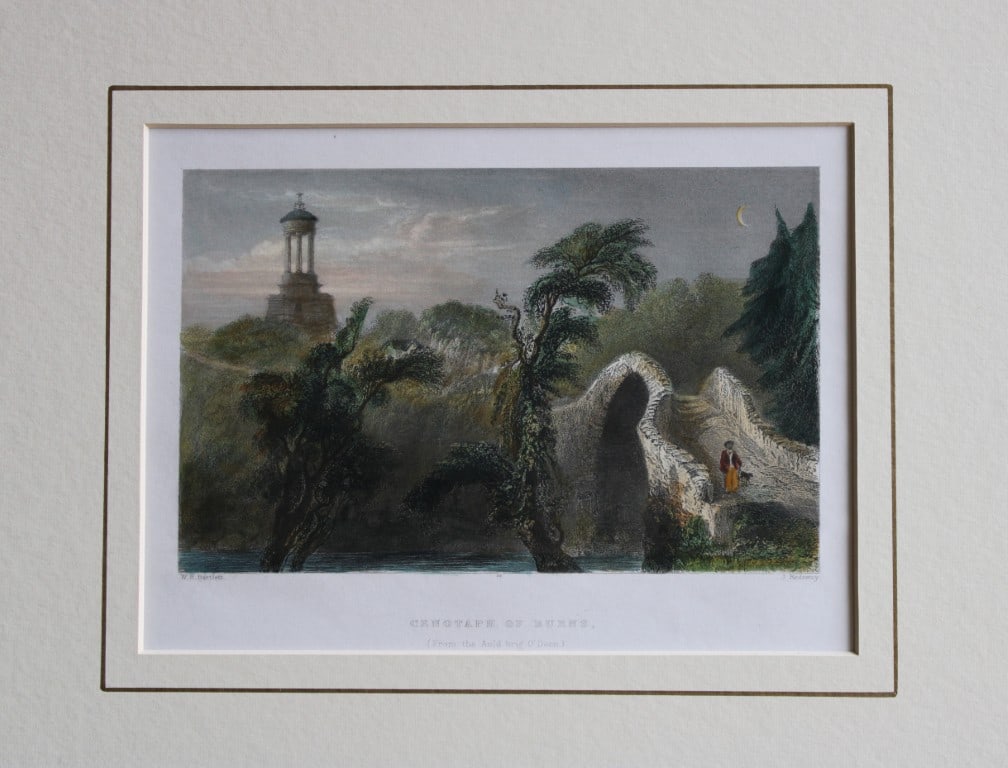 WH Bartlett - Cenotaph of Burns engraved by J Redaway 1837 (1 of 1)
