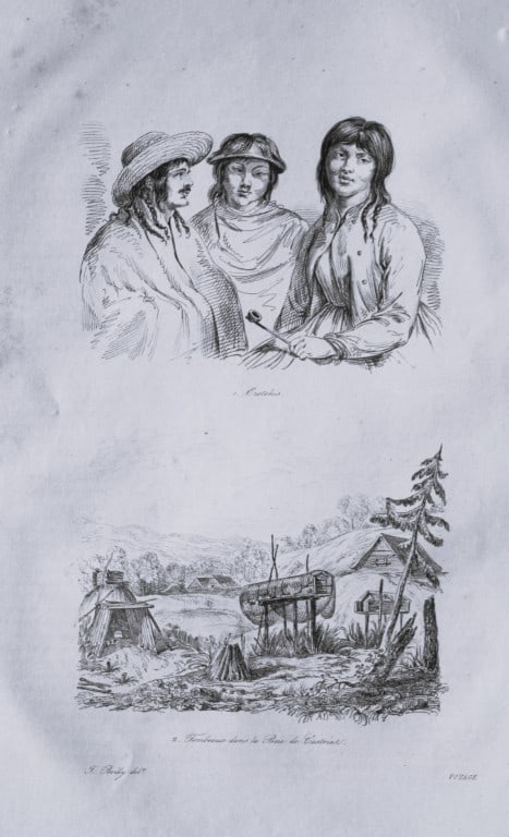Julien Boilly - Engraving of People and Views in Asia 1839: This engraving is from Voyage Pittoresque en Asie et en Afrique by Jean-Baptiste Eyries. Published by Furne et Cie, Paris 1839.The engraving by Julien Boilly illustrates ancient and modern travels in 