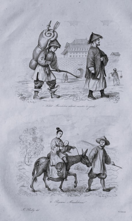 Julien Boilly - Engraving of People and Views in Asia 1839: This engraving is from Voyage Pittoresque en Asie et en Afrique by Jean-Baptiste Eyries. Published by Furne et Cie, Paris 1839.The engraving by Julien Boilly illustrates ancient and modern travels in 