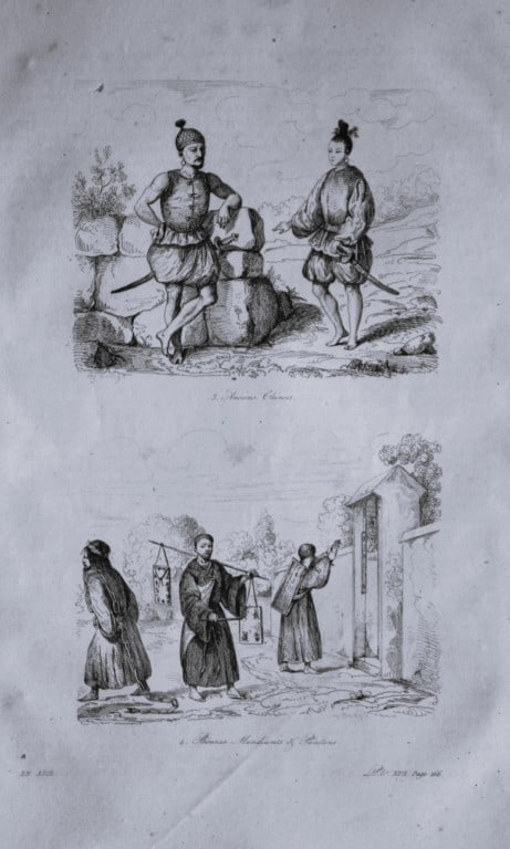 Julien Boilly - Engraving of People and Views in Asia 1839: This engraving is from Voyage Pittoresque en Asie et en Afrique by Jean-Baptiste Eyries. Published by Furne et Cie, Paris 1839.The engraving by Julien Boilly illustrates ancient and modern travels in 