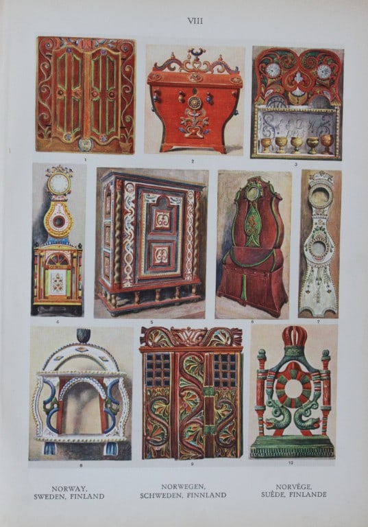 Helmuth Bossert - 4 Nordic Folk Art plates 1924 (1 of 4)