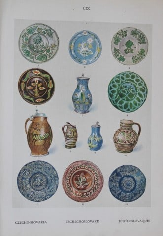 Helmuth Bossert - 4 Polish and Czech Folk Art plates 1924 (1 of 4)