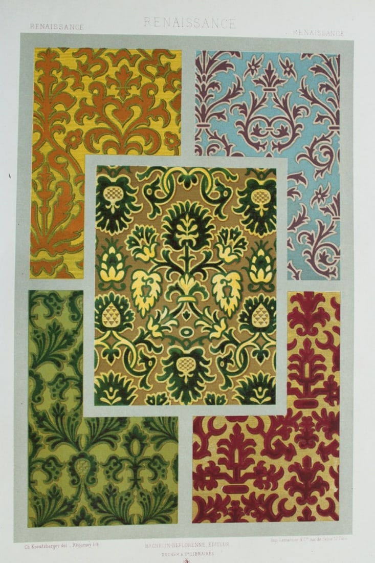 Dupont-Auberville - Chromolithograph of decorative art 1881 (1 of 1)