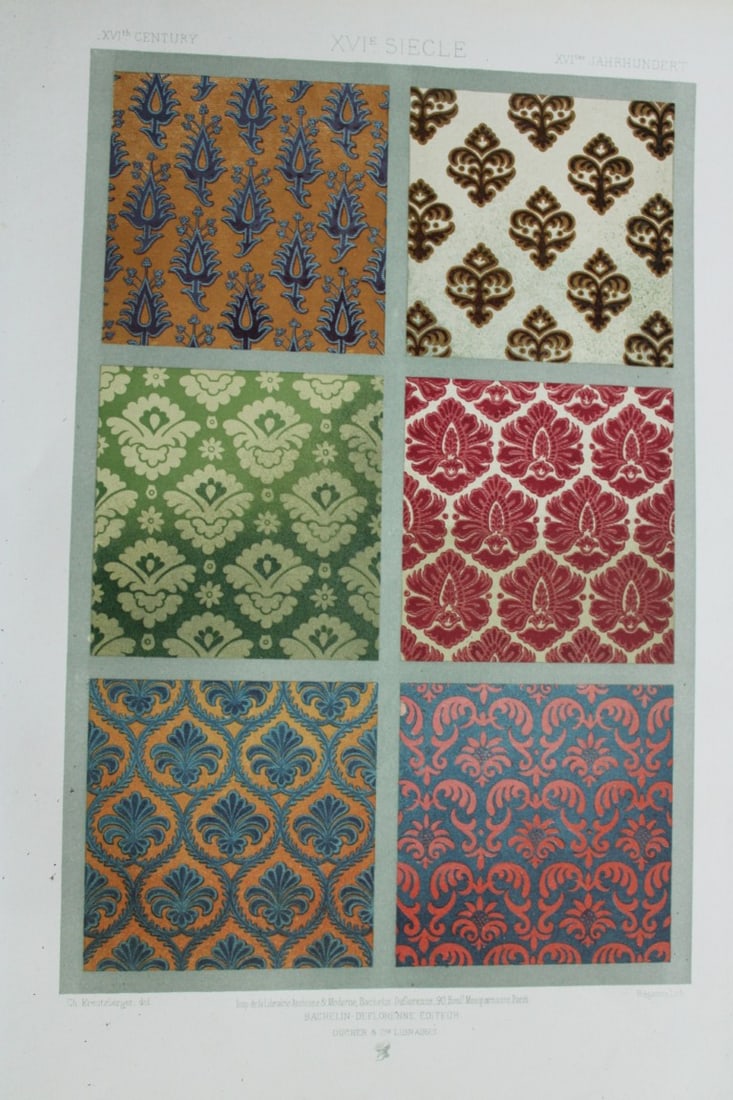 Dupont-Auberville - Chromolithograph of decorative art 1881 (1 of 1)