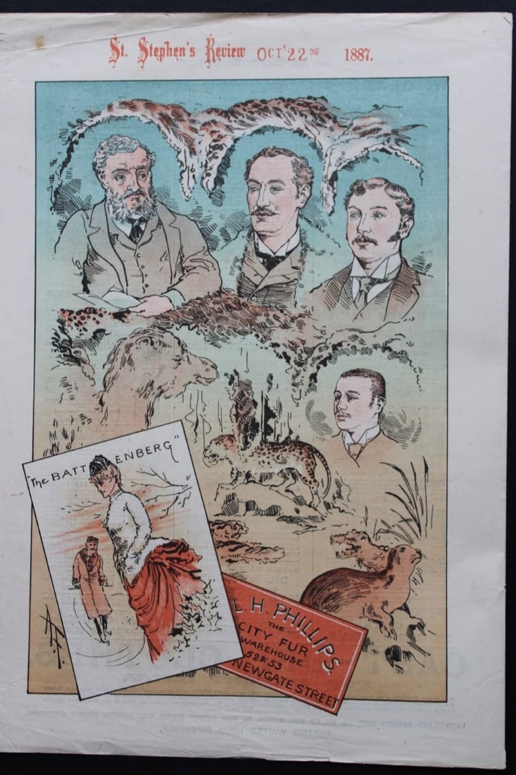 Tom Merry political cartoon - The Battenberg 1887: This single page coloured lithograph is from St Stephen?s review by Tom Merry (the pseudonym of William Mecham). Merry was a cartoonist and political satirist who created the centrespread, in colour, 