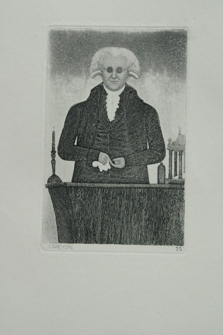 John Kay - 2 etchings of Scottish characters 1877: These engravings are from A Series of Original Portraits and Caricature Etchings by John Kay. Published by Adam and Charles Black, Edinburgh, 1877. Kay was a caricaturist, engraver and miniature paint