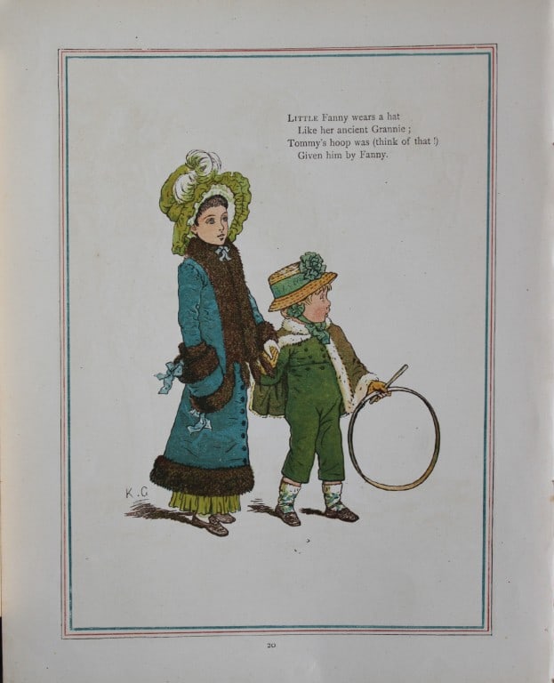 Kate Greenaway - Under the Window: Pictures and Rhymes 1878: This print is from Under the Window by Kate Greenaway.Published by George Routledge and Sons, London, 1878Size: 9.5 x 7.5 inches.