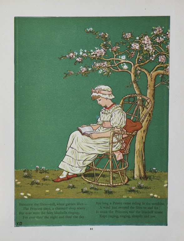 Kate Greenaway - Under the Window: Pictures and Rhymes 1878: This print is from Under the Window by Kate Greenaway.Published by George Routledge and Sons, London, 1878Size: 9.5 x 7.5 inches.