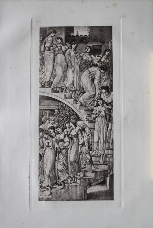 The Golden Stairs by Sir Edward Burne-Jones engraved by Dujardin 1885 (1 of 1)