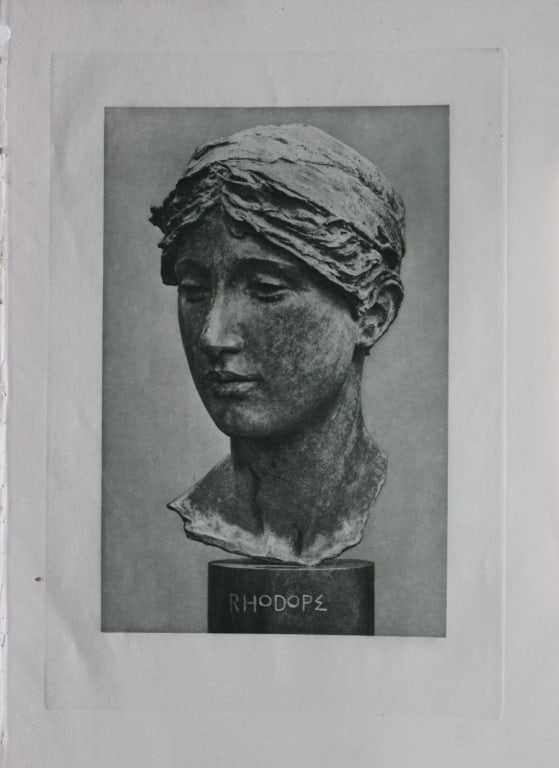 Rhodope, the Water Nymph by Harry Bates engraved by Dujardin 1885: This print is from The Portfolio, an Artistic Periodical edited by Philip Hamerton.Published by Seeley and Co, London 1885.Size: 9.5in x 13.5in