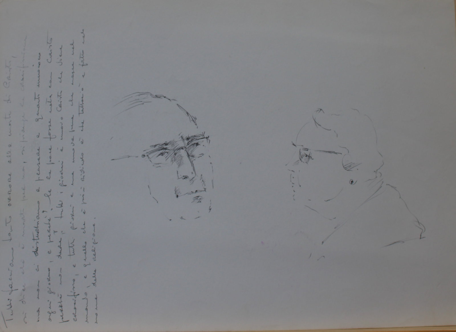 Sergio Salvagnini - Original pencil drawing: Sergio Salvagnini (1918-2008) was an artist, sculptor and poet, who was born and raised in Florence, Italy. He emigrated to England in order to pursue his dreams of painting and sculpting on a full ti