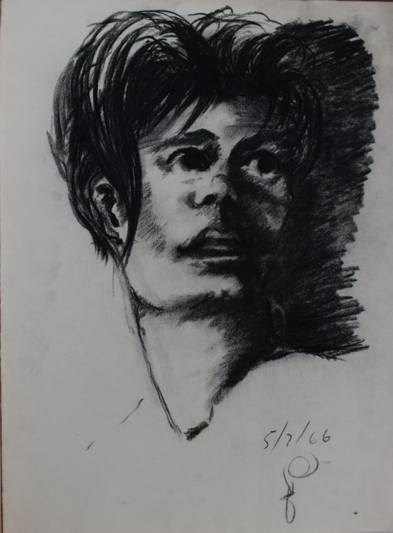 Sergio Salvagnini - Original pencil and ink drawing 1966: Sergio Salvagnini (1918-2008) was an artist, sculptor and poet, who was born and raised in Florence, Italy. He emigrated to England in order to pursue his dreams of painting and sculpting on a full ti