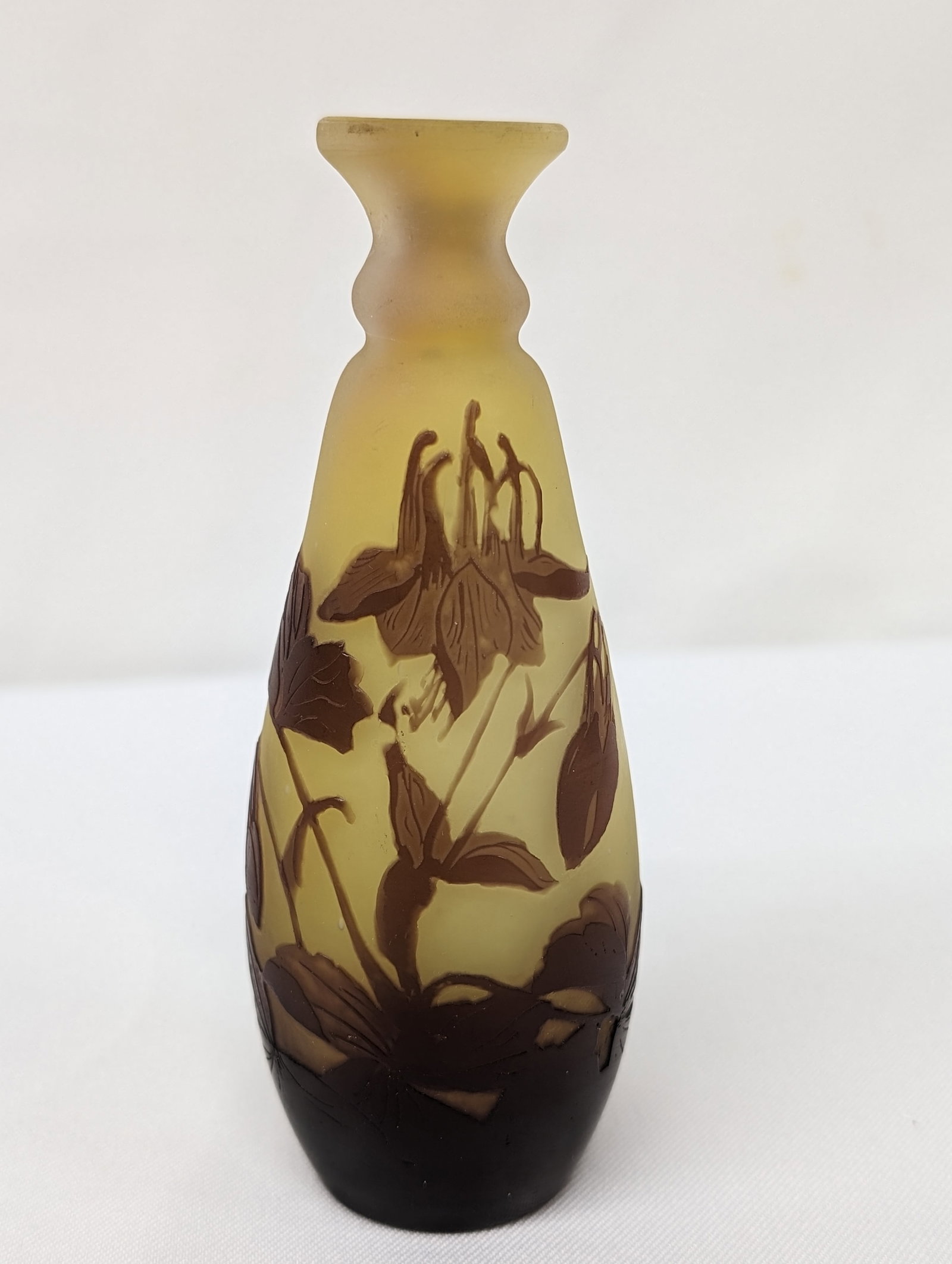 Antique Galle Cameo Art Glass Petite Vase 5" (1 of 5)