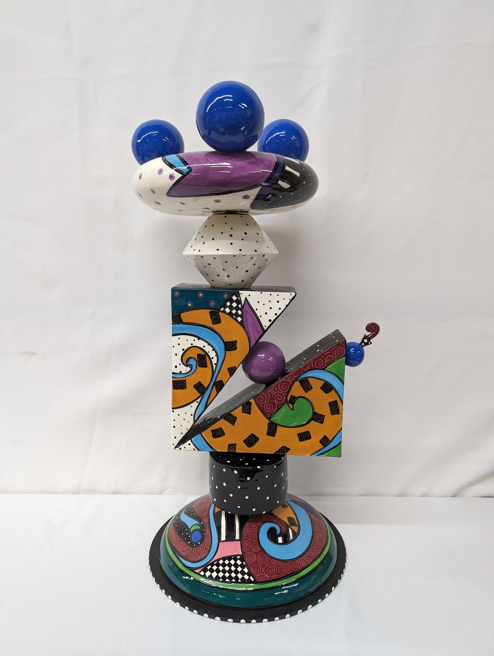 McGovney Camarot 1999 Abstract Whimsical Floor Sculpture Table, 26" (1 of 13)