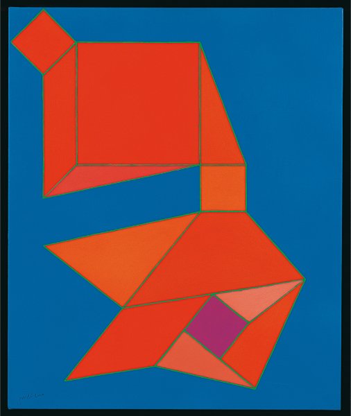 ACHILLE PERILLI: Roma 1927Il silenzio d'oro, 2006Acrilici su tela, cm. 65x54Firma e data in basso a sinistra: Perilli 2006Sul retro firma, data, titolo e misure: Achille / Perilli / 2006 64x54 / il silenzio d'oroAuten