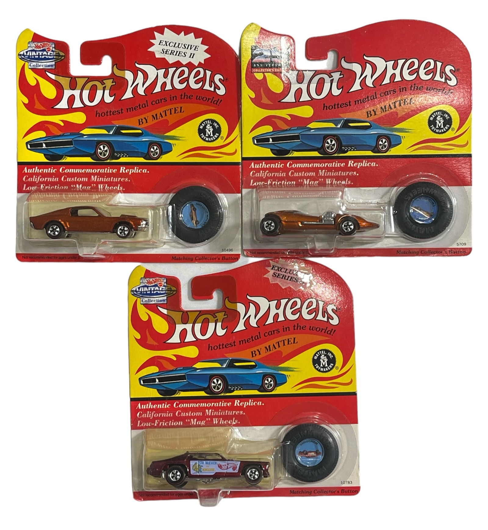 Lot of 3 | SEALED Vintage Redline Hot Wheels Collection with collector’s buttons (1 of 5)