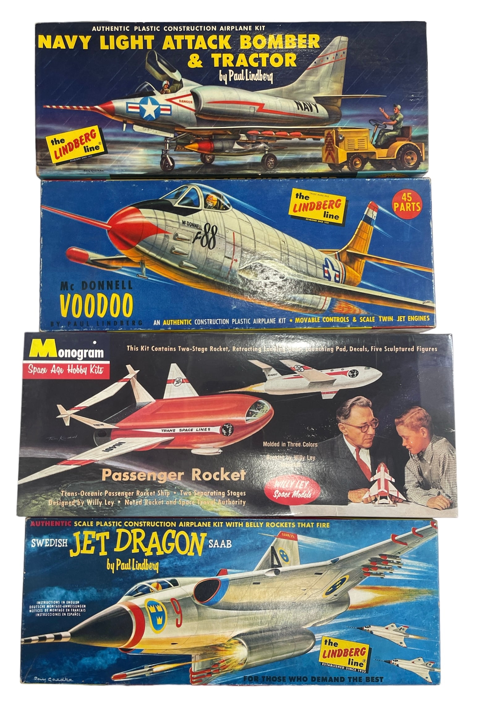 Lot of 4 | Vintage Aircraft Model Kits (1 of 2)