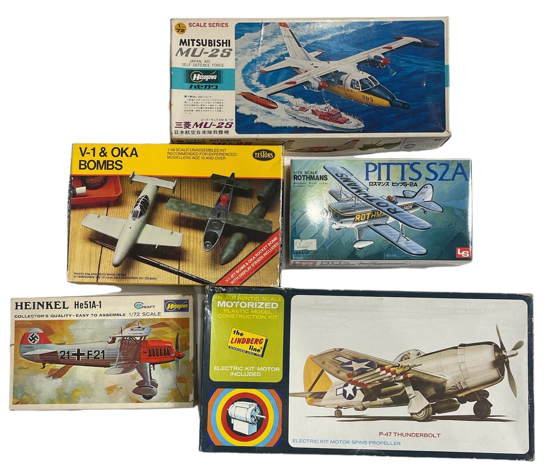 Lot of 5 | Vintage Aircraft Model Kits (1 of 2)