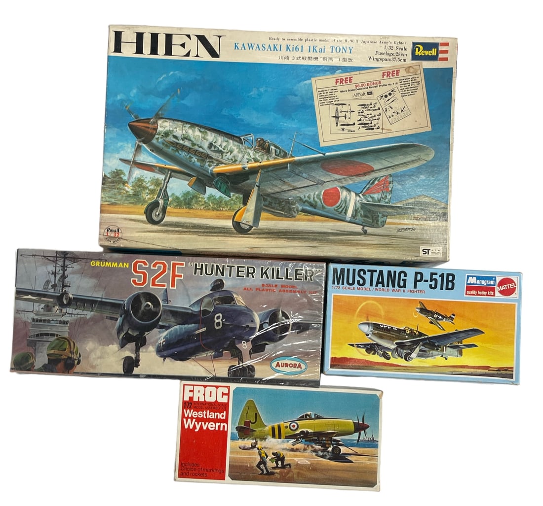 Lot of 4 | Vintage Aircraft Model Kits (1 of 2)