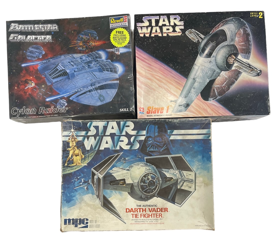 Lot of 3 | Vintage Star Wars Model Kit and Battlestar Galactica Model Kit (1 of 2)
