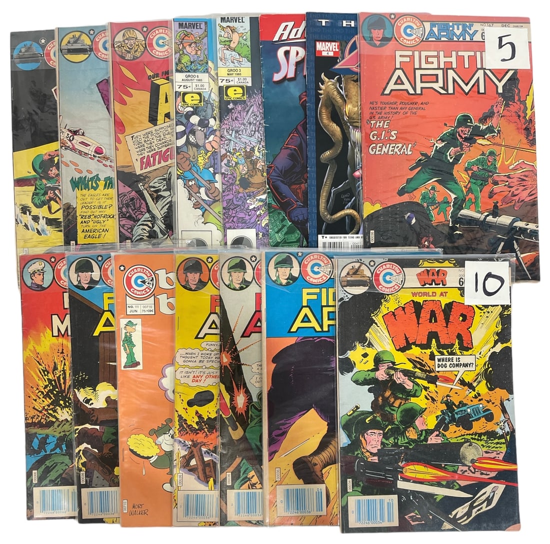 Lot of 15 | Vintage Charlton and Marvel Comics Book Collection (1 of 4)
