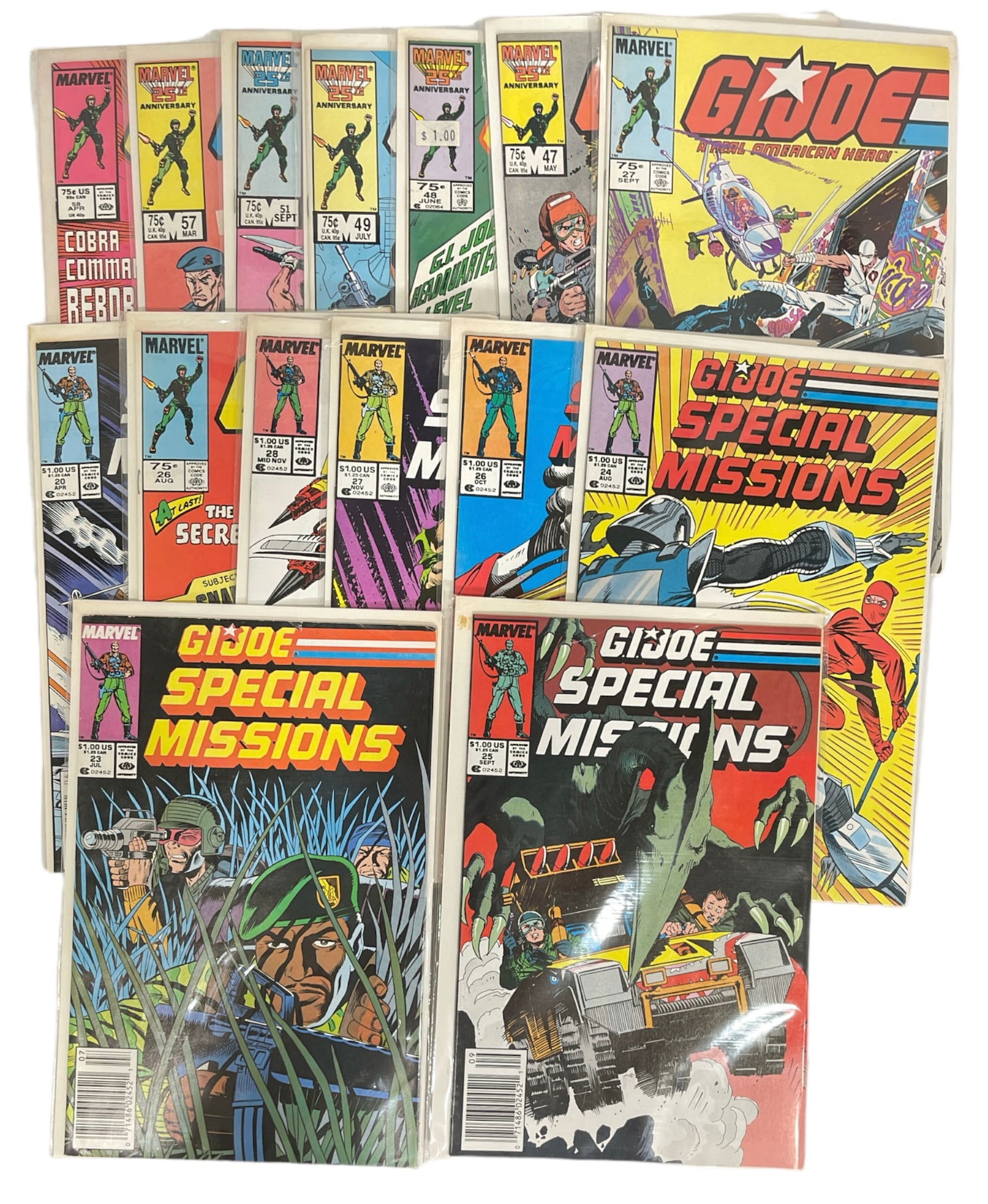Lot of 15 | Vintage Marvel Comics | G.I Joe Book Collection (1 of 4)